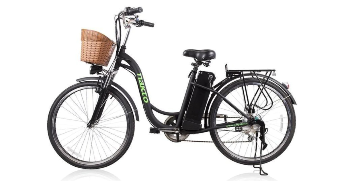 Low-Priced E-Bike with a Suspension Fork Nakto Camel
