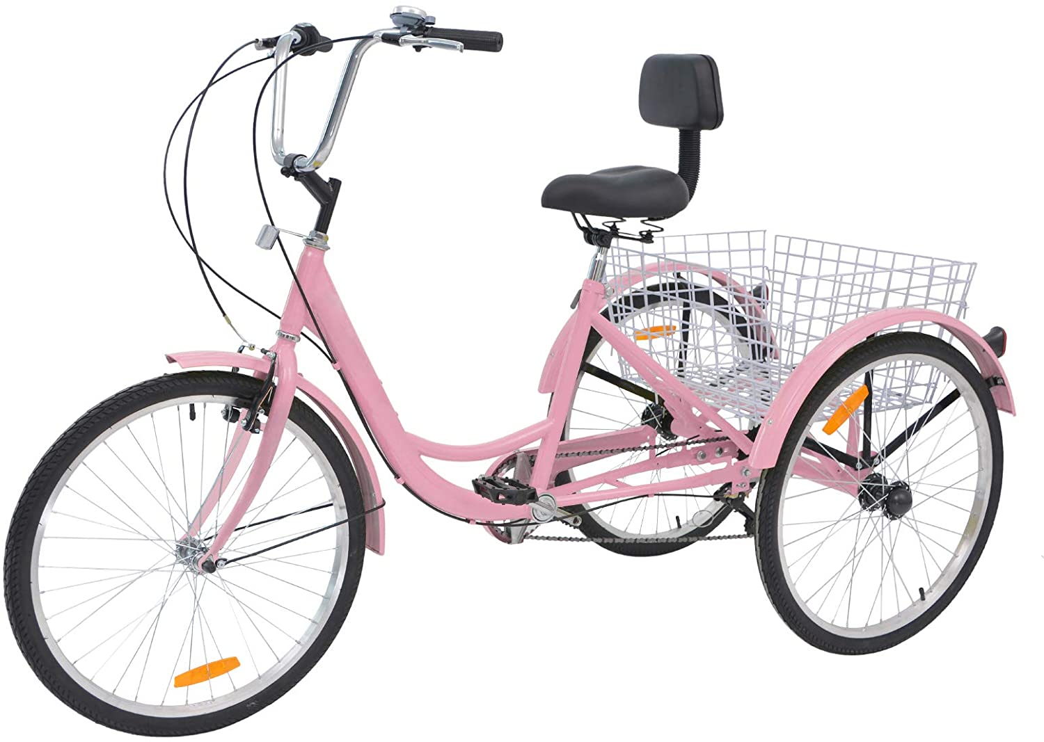 Vevor Adult Tricycle Speed Cruise Bike 20 Tricycle Adult Bike With Large Size Basket Wheel Bikes