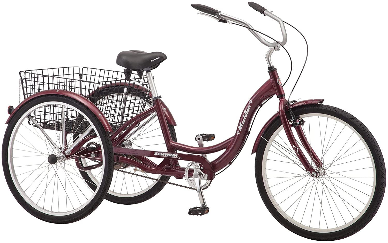 Seniors Adult Trikes 24/26 inch Wheels Low Step-Through Men MOPHOTO Adult Tricycles Three Wheel Cruiser Bike 7 Speed Three-Wheeled Bicycles with Cargo Basket for Women 