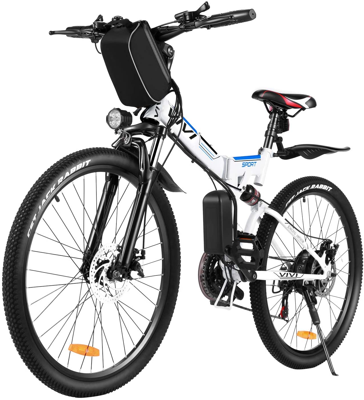 350W Electric Mountain Bike with 36V 10.4Ah Removable Lithium Battery Shimano 21 Speed Gears Adult Electric Bicycles 20 MPH Adults Ebike Up to 50 Miles VIVI Electric Bike for Adults 26'' 