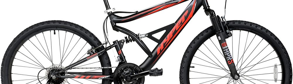 Black Details about   Hyper 26" Shocker Men's Dual Suspension Mountain Bike 