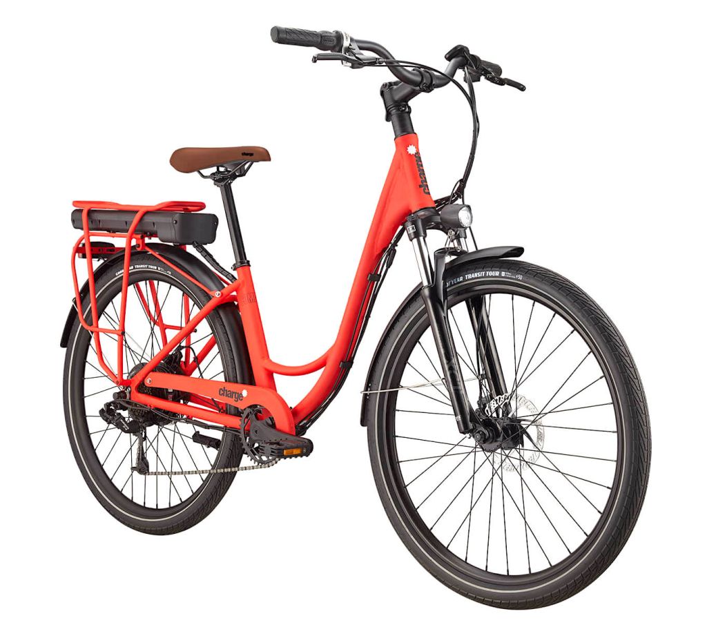 red e-bike