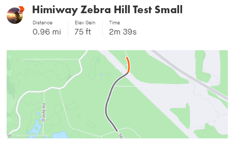 Small Hill Climb Data