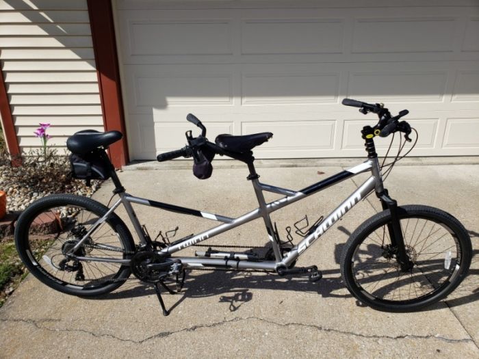 Schwinn Twinn Tandem Bike 26" Bicycle 21 Speed Aluminum Frame Gray for sale online 