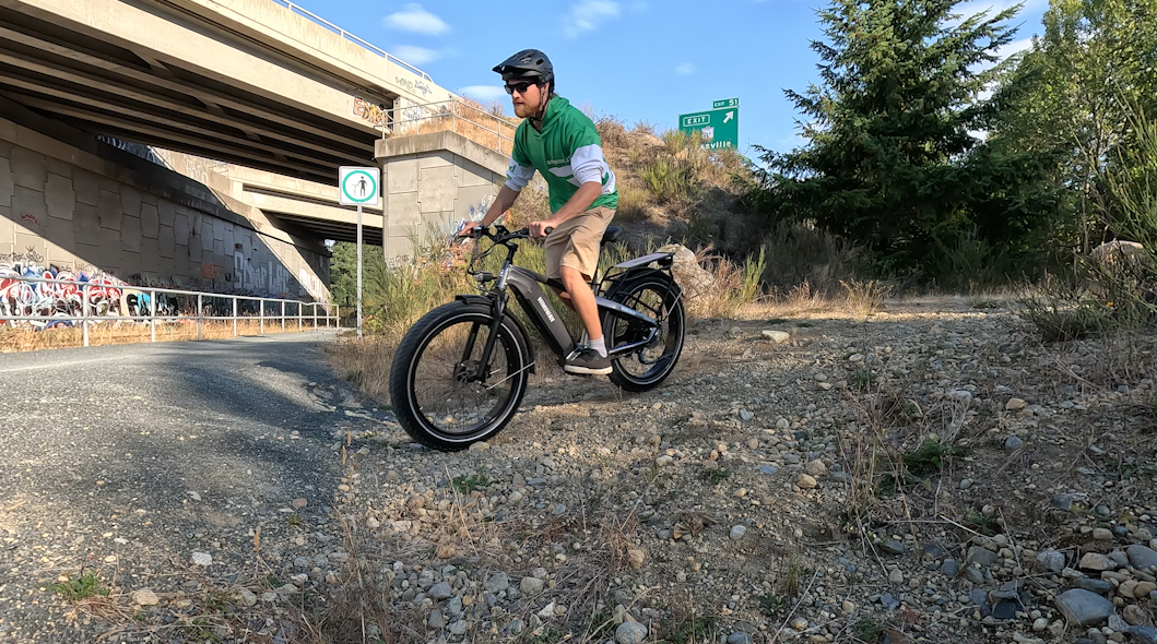 Riding Zebra Over Gravel