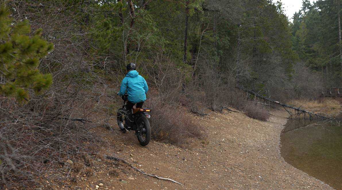 Climbing Hill on Bike