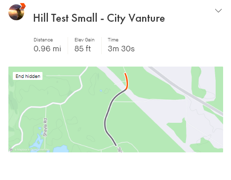 Short Hill Climb Details