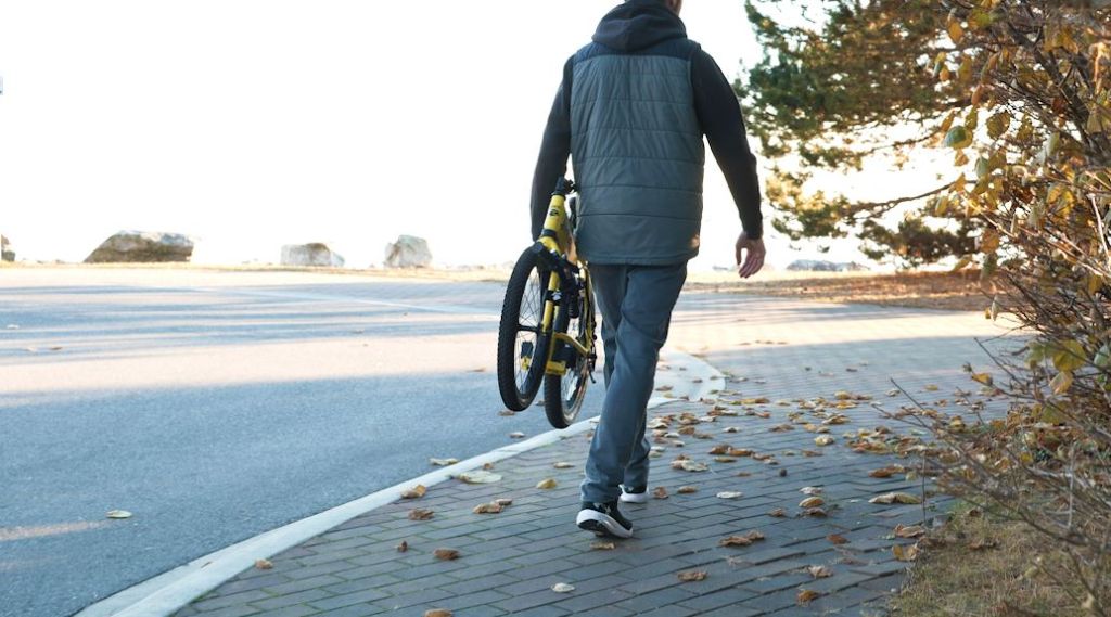 Walking With bike in Hand