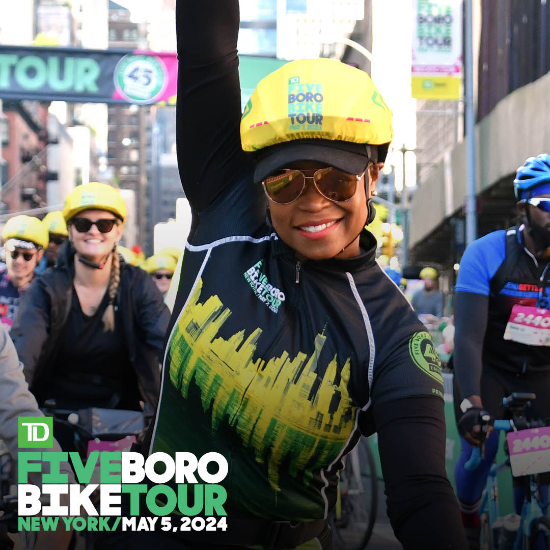 td five boro bike tour map 2023