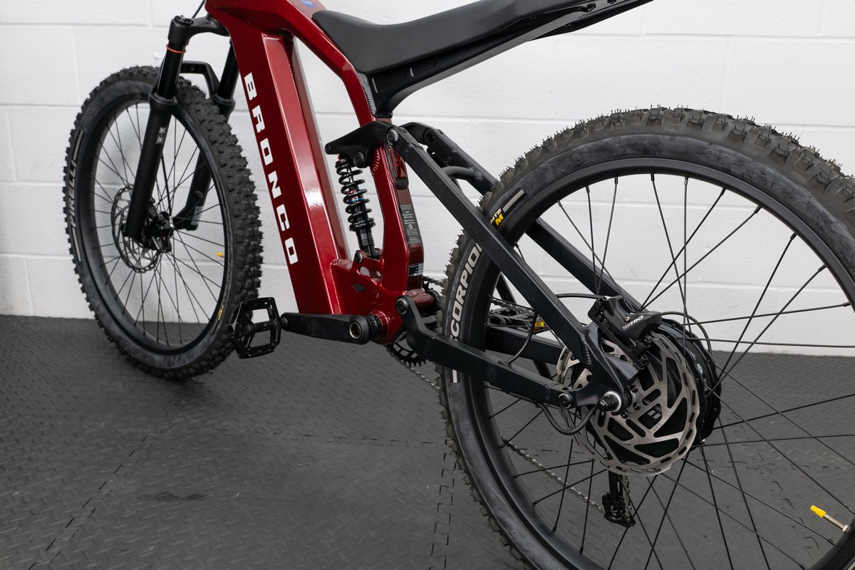 The rear hub motor of a test e-bike