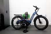 Video: Scott installing the front wheel during assembly