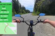 Video: rider's view during the timed hill climb with the test data overlaid